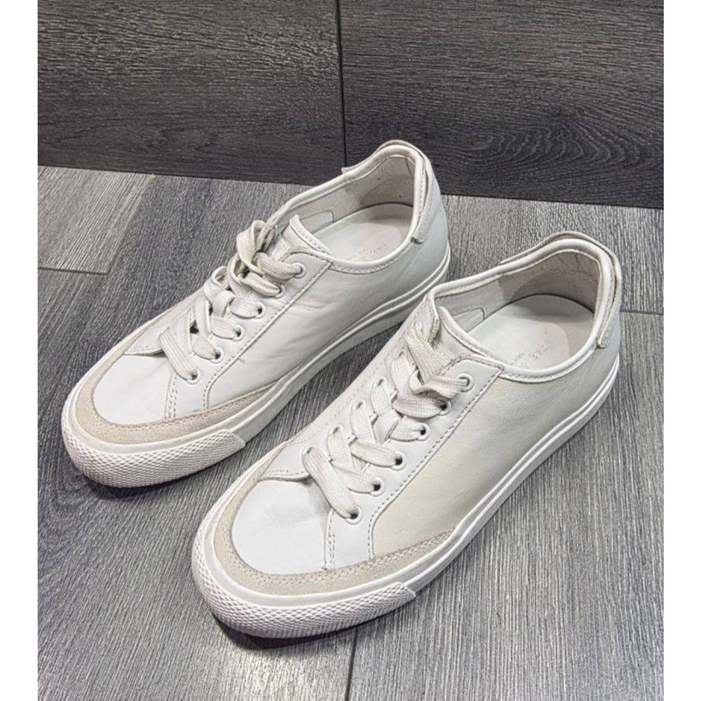 Rag & Bone Shoes Size 37.5 White Low Top Leather Sneakers Casual Lace Up S000063